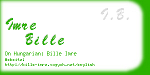 imre bille business card